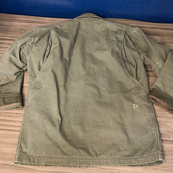 L.L. BEAN CHORE COAT MENS MED/LARGE GREEN - Picture 3 of 17